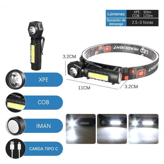 Linterna Frontal con iman